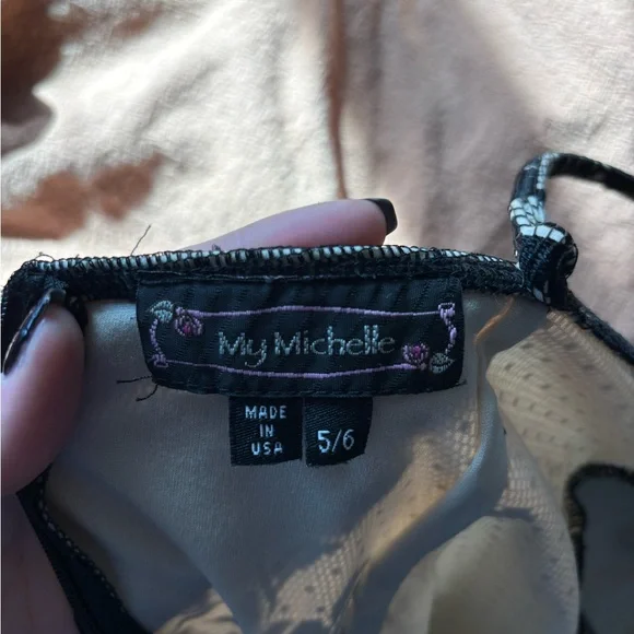 My Michelle Black Lace Dress - Picture 3 of 3